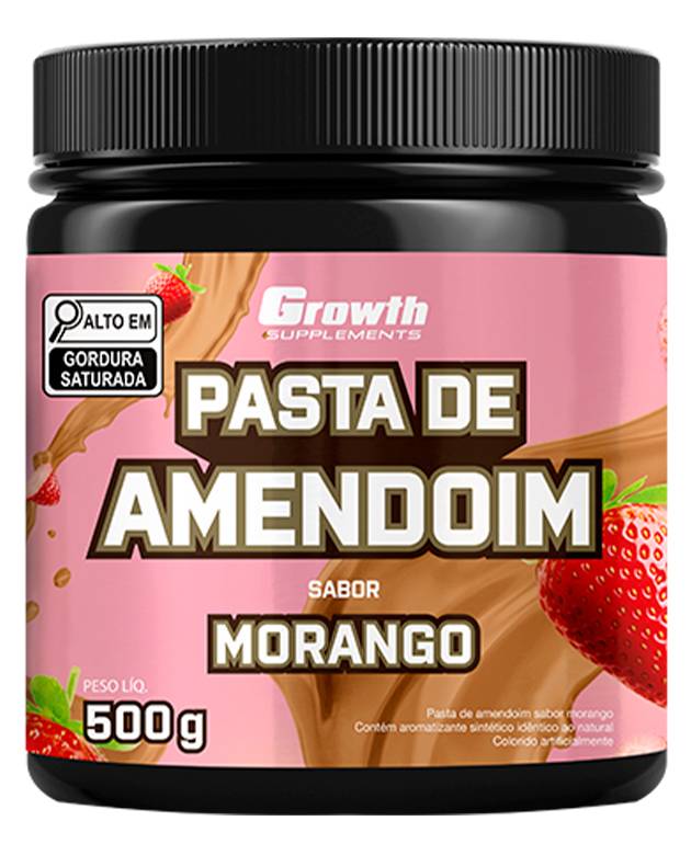 Pasta De Amendoim Sabor Morango 500g